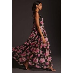 Anthropologie MISA Tie-Back Maxi Dress XS/S | Boho Chic Flowy Summer Dress